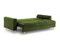 Canapea extensibila, Mimosa, Mazzini Sofas, 3 locuri, cu lada de depozitare, 220x100x92 cm, catifea, verde