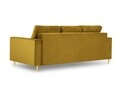 Canapea extensibila, Mimosa, Mazzini Sofas, 3 locuri, cu lada de depozitare, 220x100x92 cm, catifea, galben