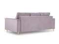 Canapea extensibila, Mimosa, Mazzini Sofas, 3 locuri, cu lada de depozitare, 220x100x92 cm, catifea, lavanda