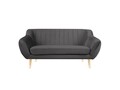 Canapea, Benito WD, Mazzini Sofas, 2 locuri, 158x73x83 cm, catifea, gri