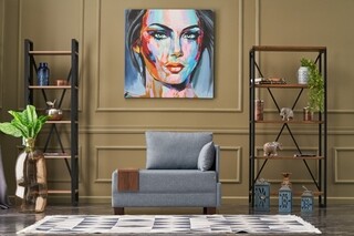 100x75x80 cm, Albastru