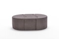Taburet Alya Puf, Balcab Home, 120x80x40 cm, lemn, mink