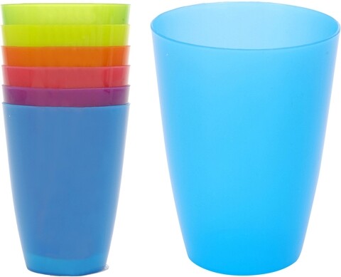 6 db Rainbow szemüveg, 270 ml, polipropilén, többszínű