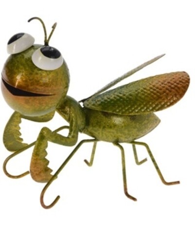 Decoratiune Grasshopper, 17x8.5x13.5 cm, metal, multicolor