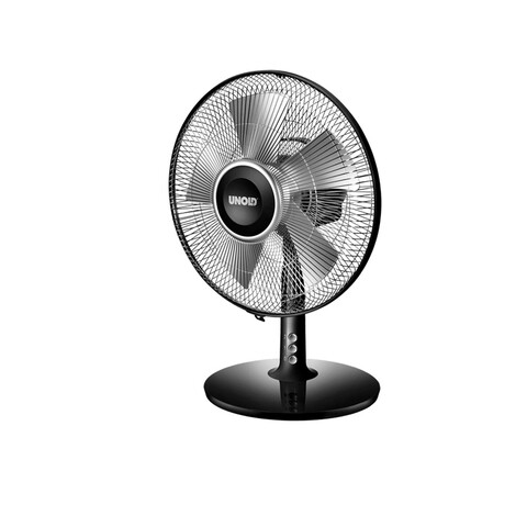 Ventilator de masa Silverline, Unold, 25 W, 2 viteze, cu maner, negru
