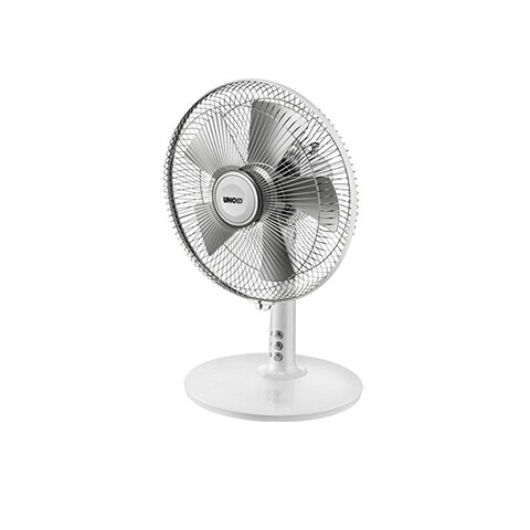 Ventilator de masa Silverline, Unold, 25 W, 2 viteze, cu maner, alb
