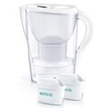 Set cana filtranta Brita Marella 2.4 L Maxtra+ cu 2 filtre si sticla termos, alb