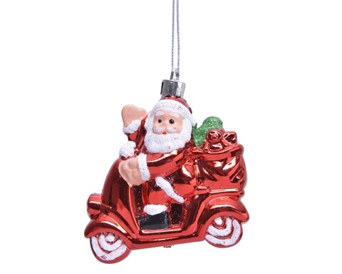 Glob Santa, Decoris, 2.6x6.5x7.5 cm, plastic, multicolor