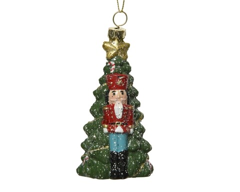 Glob Tree w nutcracker, Decoris, 4.3x4x10.5 cm, plastic, multicolor