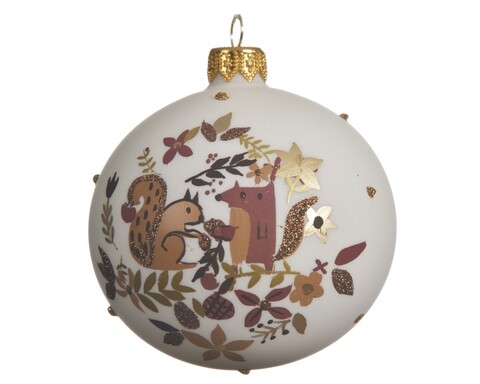 GlobSquirrel-fox, Decoris, Ø8 cm, üveg, többszínű