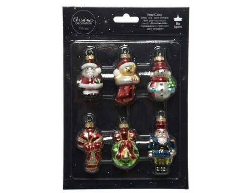 Cutie cu 6 globuri asortate Christmas , Decoris, sticla, multicolor