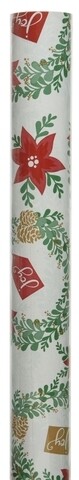 Hartie pentru impachetat Wreath, Decoris, 500x70 cm, hartie, rosu