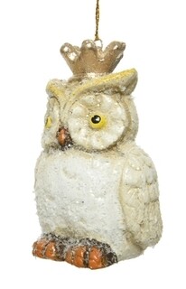 5.5x5.5x8 cm, Fehér/Aranyszínszín, Owl stand
