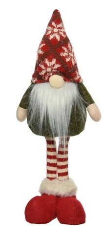 Gnome man dekoráció, Decoris, 14x8x41 cm, poliészter, többszínű