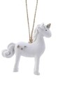 Glob Unicorn standing, Decoris, 2x8x9 cm, poli email, alb