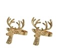 4 gyűrűs készlet  Reindeer szalvétákhoz, Decoris, Ø4 cm, fém, arany