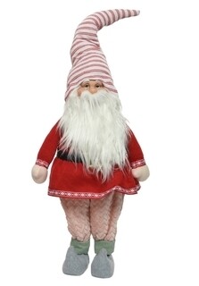30x15x85 cm, Színes, Gnome w dress red
