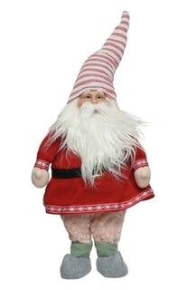 25x14x60 cm, Színes, Gnome w dress red