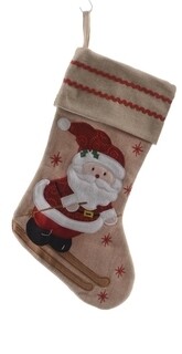 25x45 cm, Színes, Stocking Santa