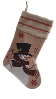 25x45 cm, Színes, Stocking Snowman