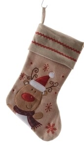 25x45 cm, Színes, Stocking Reindeer
