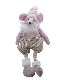 13x7x33 cm, Színes, Mouse in pants w dangling legs