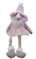 Decoratiune Mouse in dress w dangling legs, Decoris, 13x7x33 cm, poliester, multicolor