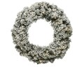 Coronita luminoasa Imperial wreath snowy, Decoris, 50x8 cm, 40 LED-uri