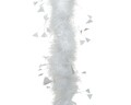 Boa Garland, Díszített, 184x15 cm, toll, fehér
