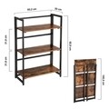 Biblioteca, Vasagle, 60 x 30 x 93 cm, fier/PAL, maro rustic