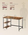 Birou, Vasagle, 120 x 60 x 76 cm, PAL/fier, vintage