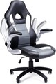 Scaun de birou ergonomic Gaming, Songmics, piele ecologica, negru/gri/alb