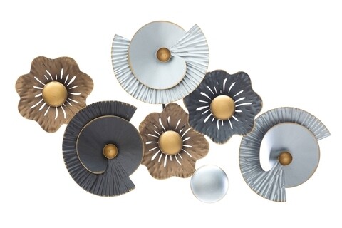 Decoratiune de perete 3D Rid A, Mauro Ferretti, 39x65 cm, fier, multicolor