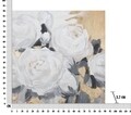 Tablou decorativ White Flowers - A, Mauro Ferretti, 90x90 cm, pictat manual, canvas/lemn de pin