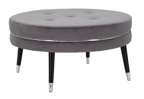 Taburet Paris, Mauro Ferretti, 90x46 cm, lemn de pin/poliester, gri/argintiu