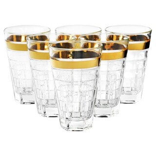 Aranyszín, 6 pohár különféle italok