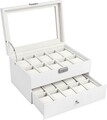 Organizator pentru ceasuri Vasagle, 20 de compartimente, 28.5 x 20.5 x 16 cm,