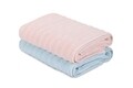 Set 2 prosoape de baie 406, Beverly Hills Polo Club, 70x140 cm, bumbac, roz/albastru