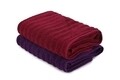 Set 2 prosoape de baie 406, Beverly Hills Polo Club, 70x140 cm, bumbac, mov/roz