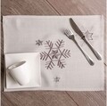 Suport farfurie Snowflakes, Ambition, 30x40 cm, poliester, alb