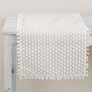 40x150 cm, Alb, Traversa de masa