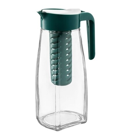 Carafa cu infuzor Fiesta, Ambition, sticla, 1.5 L, verde smarald