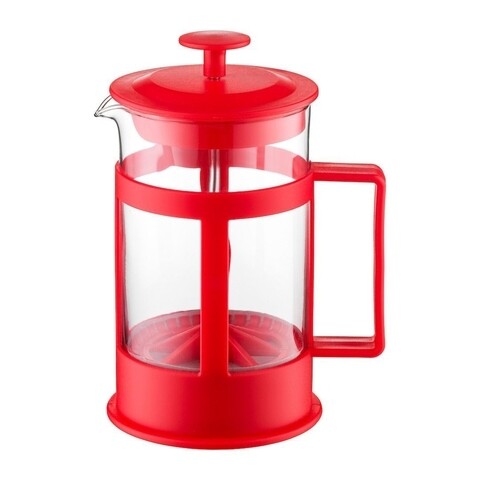 Filtru cafea Lungo, Domotti, 600 ml, sticla termorezistenta, rosu