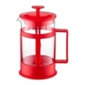 Filtru cafea Lungo, Domotti, 600 ml, sticla termorezistenta, rosu