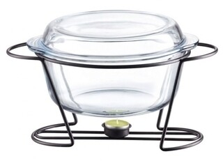 Transparent;Negru, Chafing dish 4 L