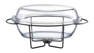 Transparent;Negru, Chafing dish 4.5 L