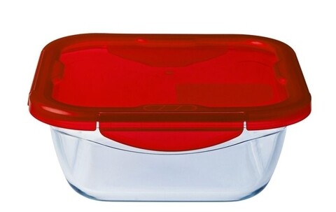 Vas de copt termorezistent cu capac, Ocuisine, 1.9 L, sticla