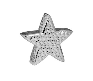 3.4x12.3 cm, Ezüstszín, Medium Star