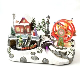 34x19.5x19 cm, Village with Whell