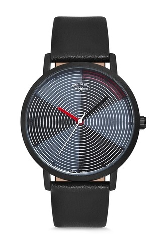 Uniszex karóra APWA028602, Aqua Di Polo, fém / bőr, fekete